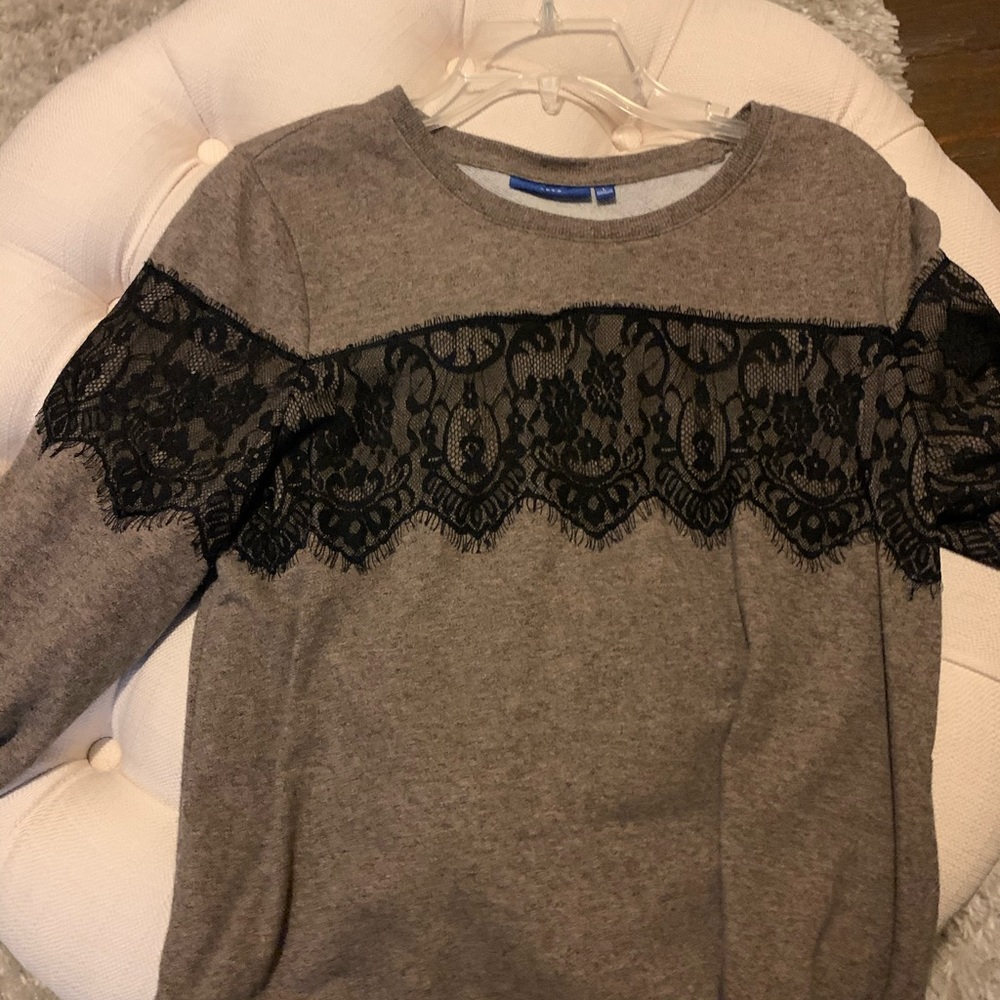 Large women’s mixed media sweatshirt